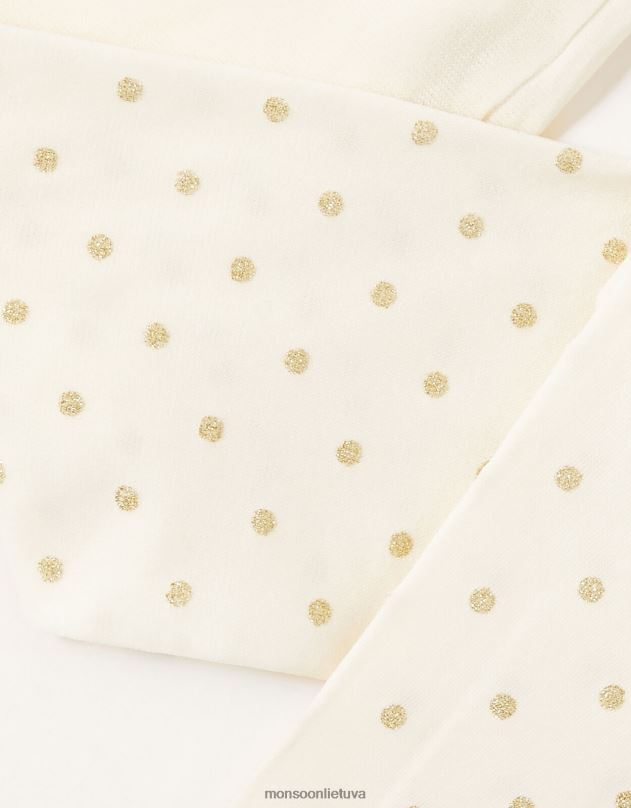 Monsoon kūdikio blizgučiai dėmėtos pėdkelnės mergina auksas priedas DPXBJ2606