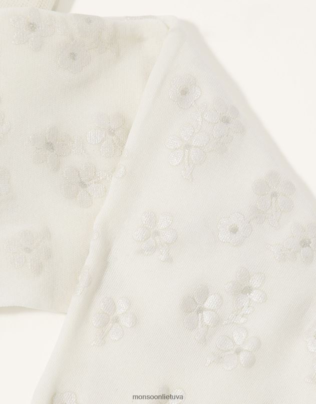 Monsoon kūdikio gėlių perlato rašto pėdkelnės mergina dramblio kaulo priedas DPXBJ2624