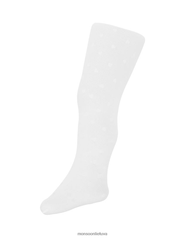 Monsoon nailoninės pėdkelnės su kūdikiu blizgančia širdele mergina baltas priedas DPXBJ2670