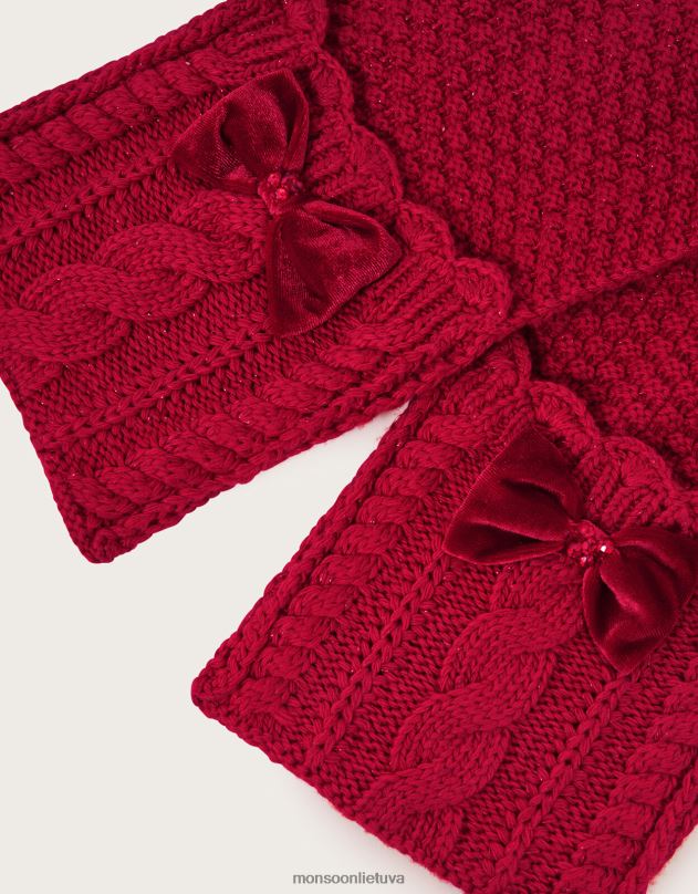 Monsoon aksominis lankelis šalikas vaikai grakštus priedas DPXBJ2822