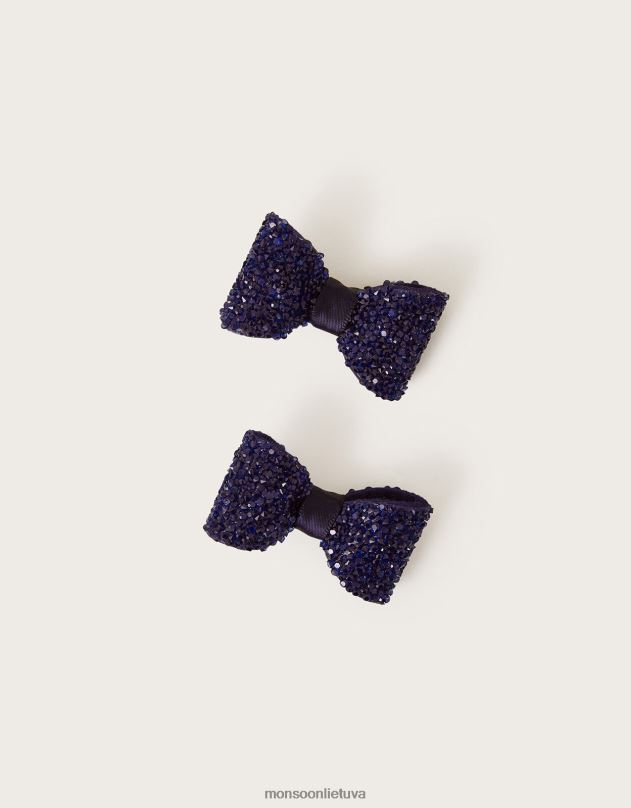 Monsoon dazzle bow plaukų segtukų rinkinys iš dviejų mergina stilingas priedas DPXBJ2458