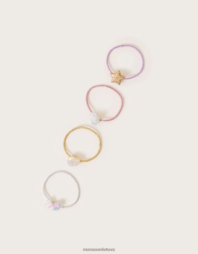 Monsoon miglotos vienaragio plaukų juostos 4 pak mergina mada priedas DPXBJ2472