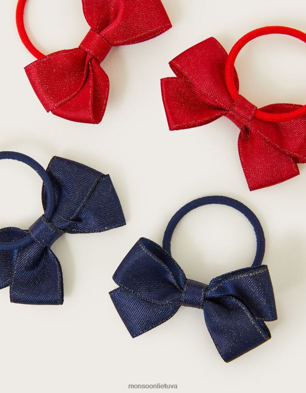 Monsoon mini mokyklinės plaukų juostos 4 pak mergina grakštus priedas DPXBJ2467