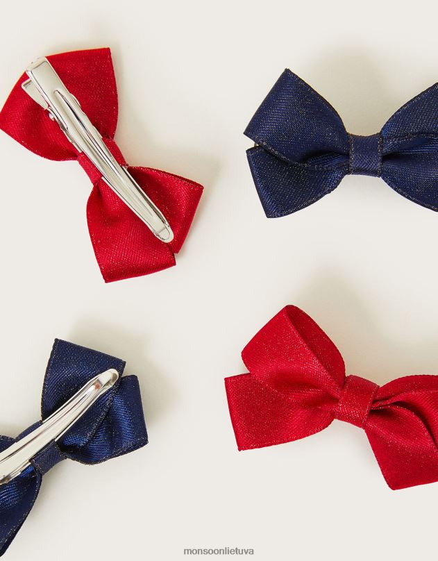 Monsoon mini mokykliniai lanko segtukai 4 pak mergina grakštus priedas DPXBJ2494