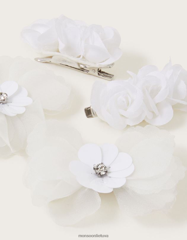 Monsoon pamergių plaukų segtukai 4 pak mergina mada priedas DPXBJ2571