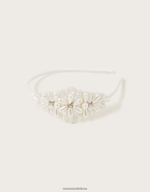 Monsoon perlais puošta galvos juosta mergina mada priedas DPXBJ2562
