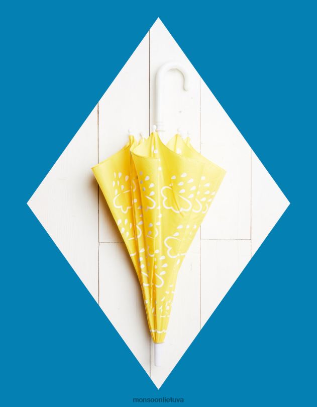 Monsoon žolės ir oro spalvą atskleidžiantis skėtis vaikai geltona priedas DPXBJ2478