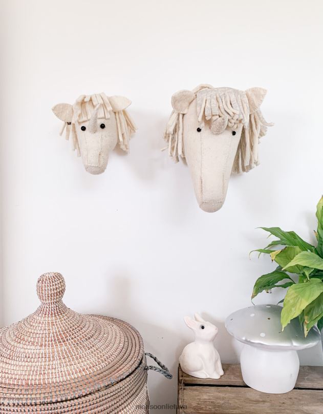 Monsoon fiona Walker sidabrinė vienaragio galva vaikai mada priedas DPXBJ2662